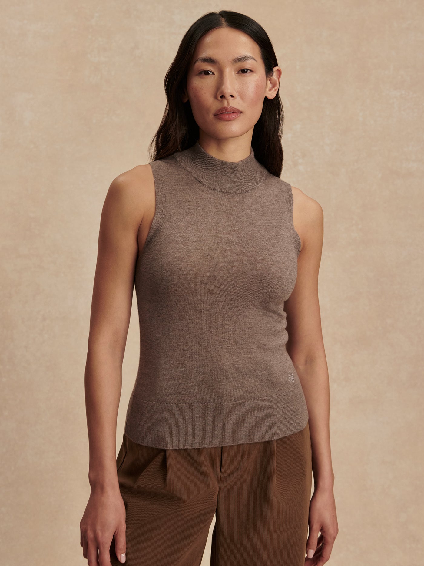 Varley Cinder Marl Neilsen Sleeveless Knit Top