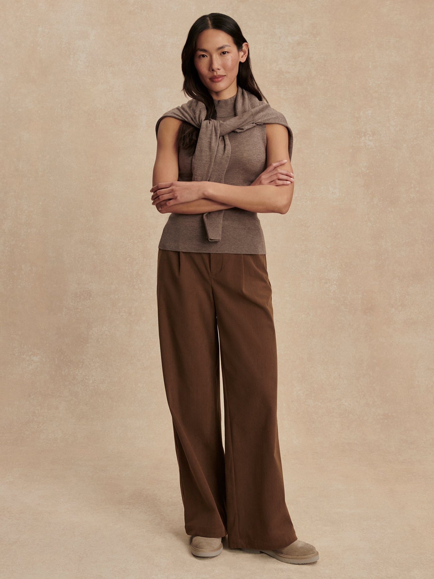 Varley Cinder Marl Neilsen Sleeveless Knit Top