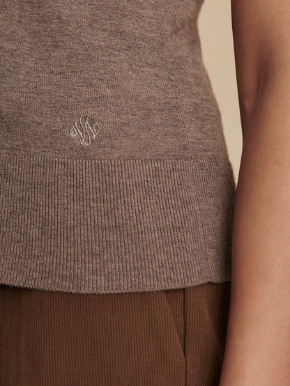 Varley Cinder Marl Neilsen Sleeveless Knit Top