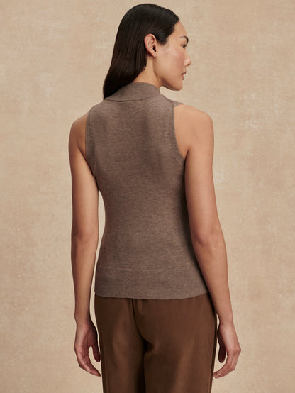 Varley Cinder Marl Neilsen Sleeveless Knit Top
