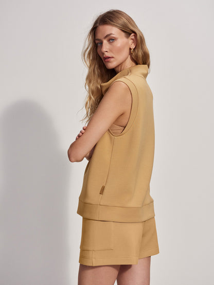 Varley Prairie Sand Ellen Cowl Neck Tank | VARLEY US