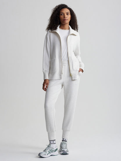 Varley Ivory Marl Niamh Zip Through