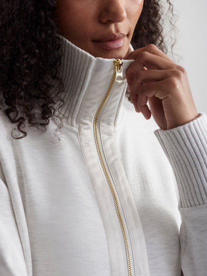 Varley Ivory Marl Niamh Zip Through