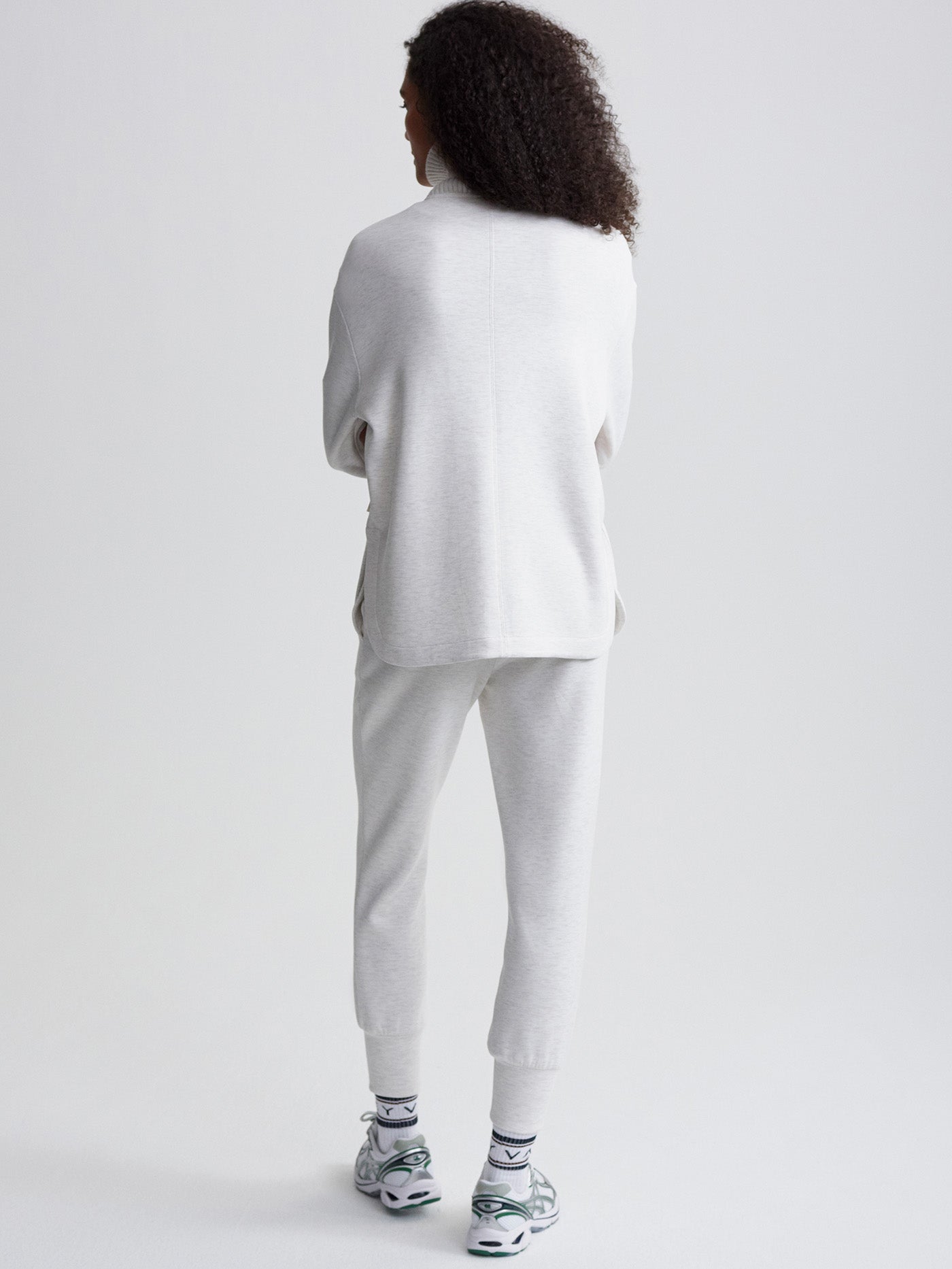 Varley Ivory Marl Niamh Zip Through