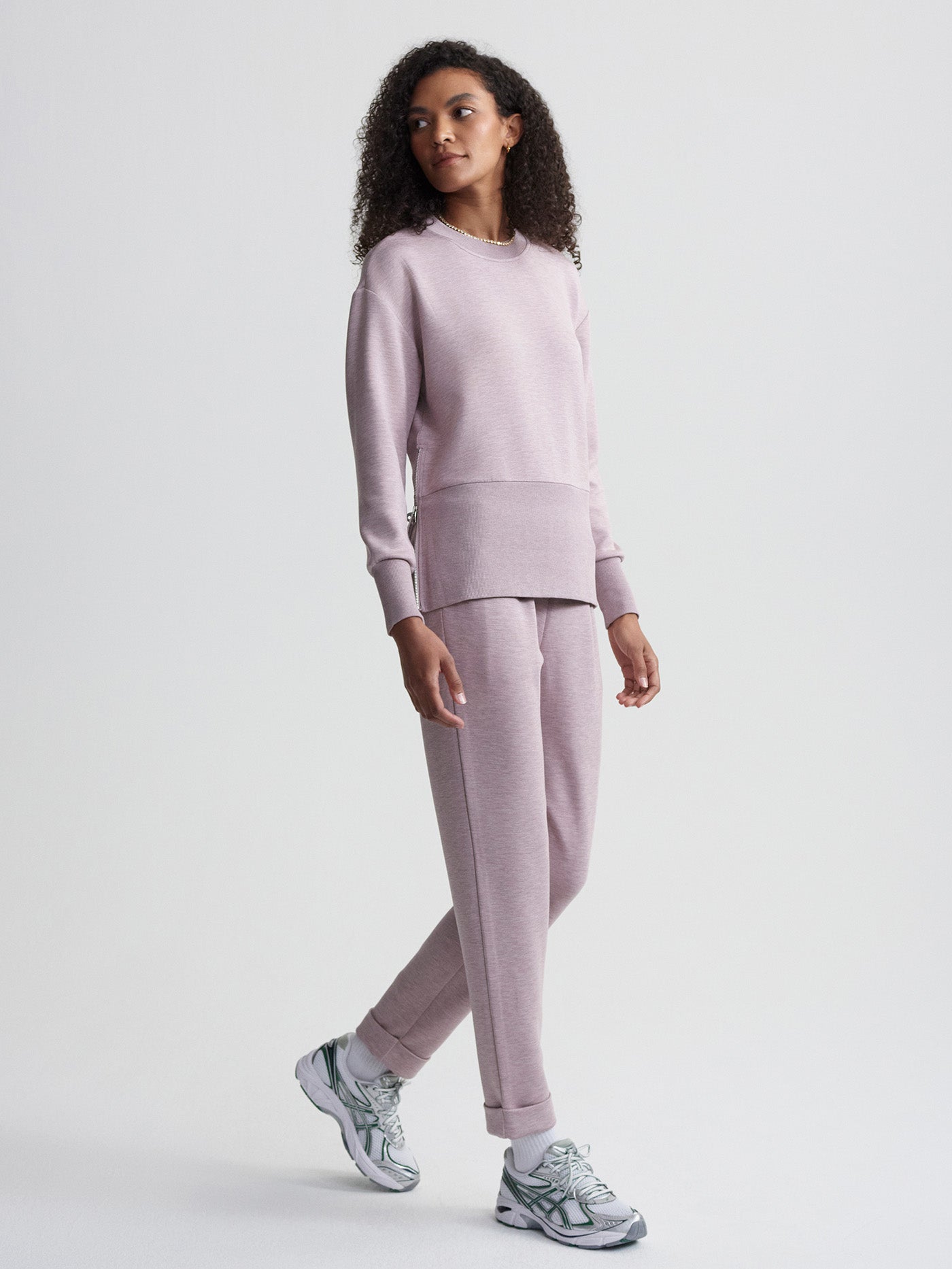 Varley Mauve Marl Lowry Sweat