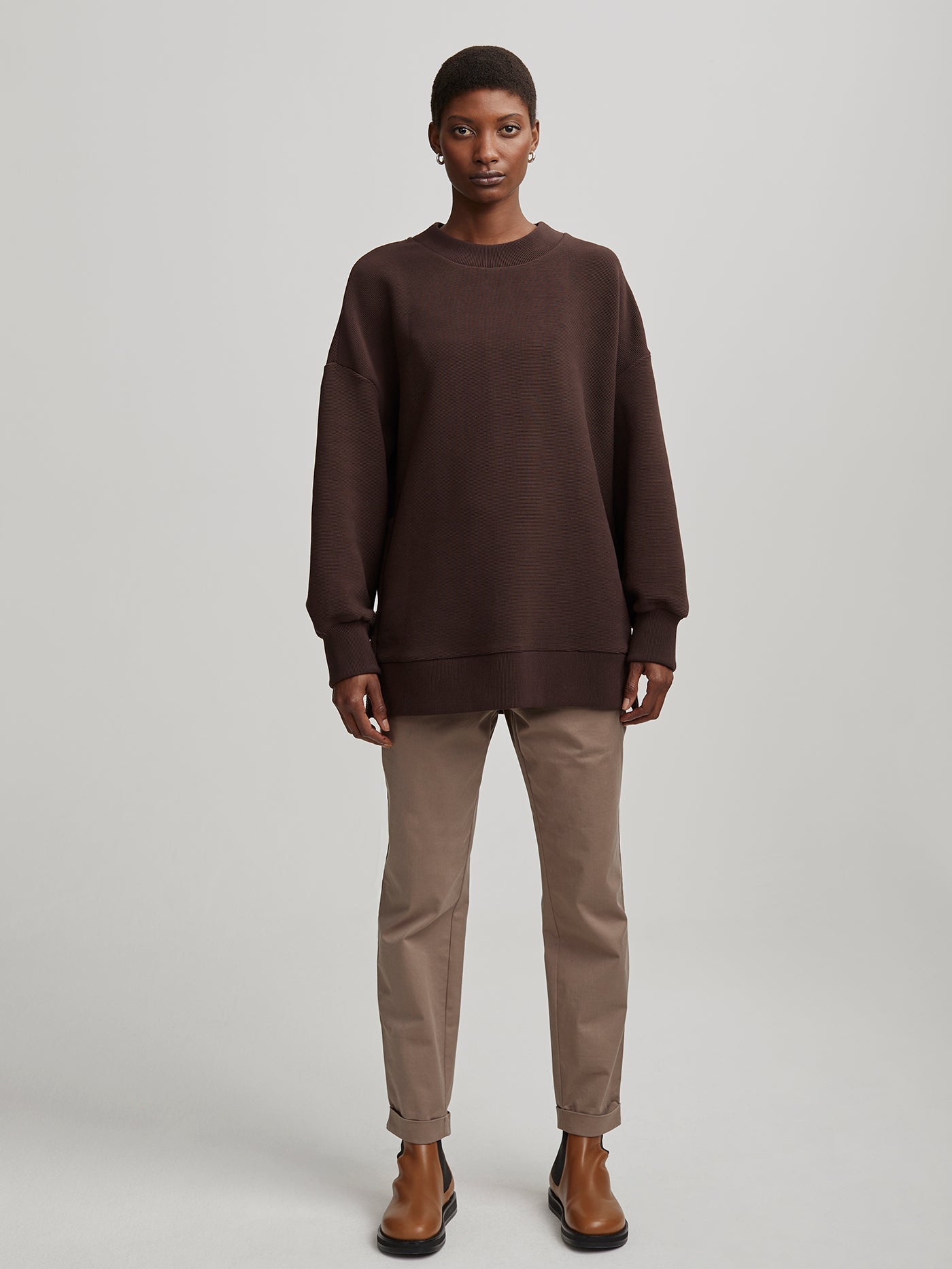 Varley Coffee Bean Mae Boyfriend Sweat