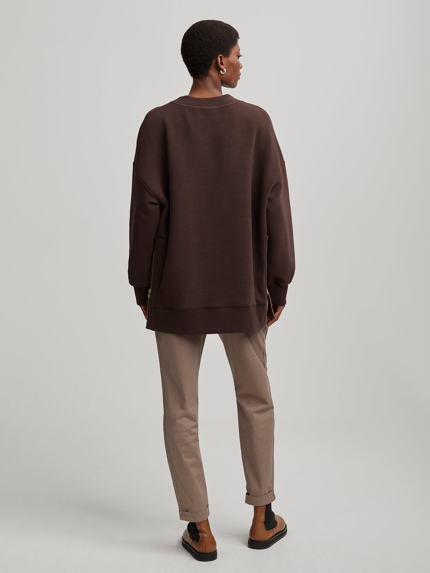 Varley Coffee Bean Mae Boyfriend Sweat