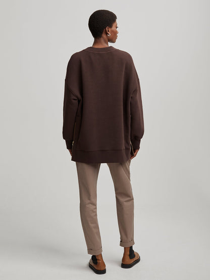 Varley Coffee Bean Mae Boyfriend Sweat
