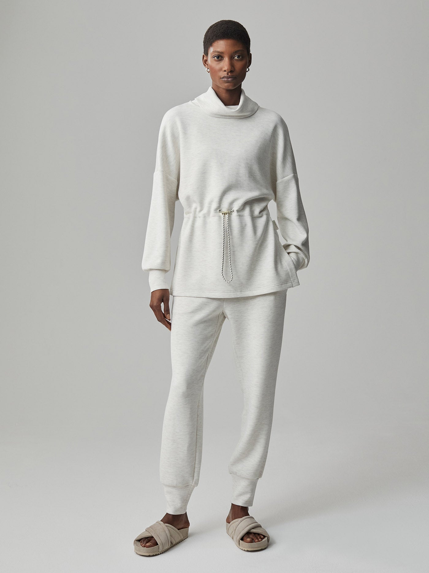Varley Ivory Marl Freya Sweat
