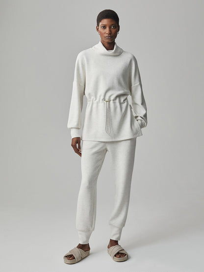 Varley Ivory Marl Freya Sweat