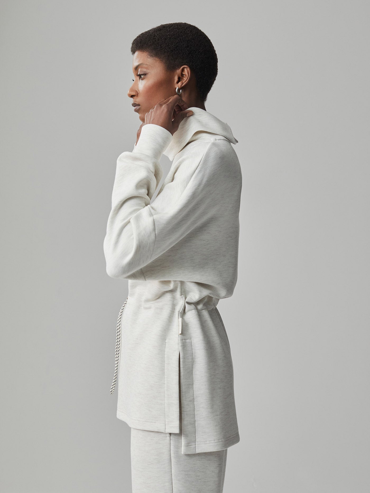 Varley Ivory Marl Freya Sweat