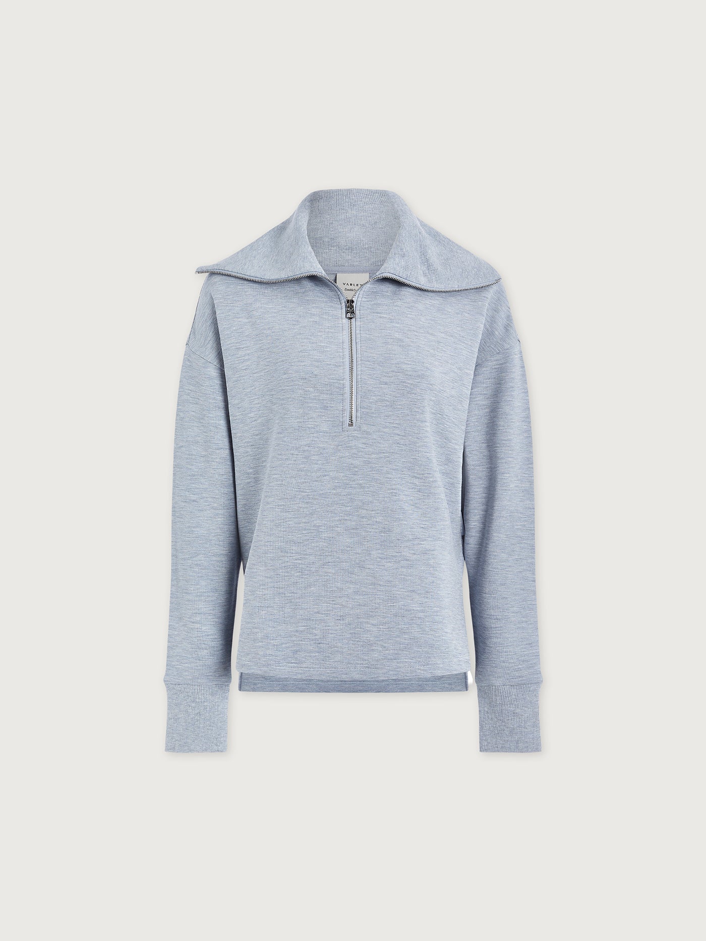 Varley Mid Blue Marl Larson Half Zip Sweat