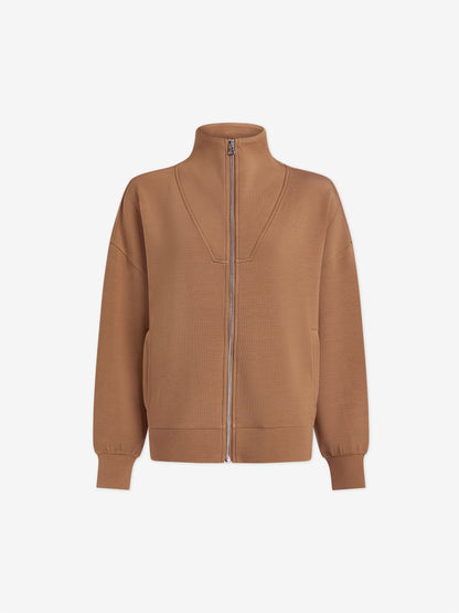 Varley Golden Bronze Ralston Zip-Through Sweat | VARLEY US