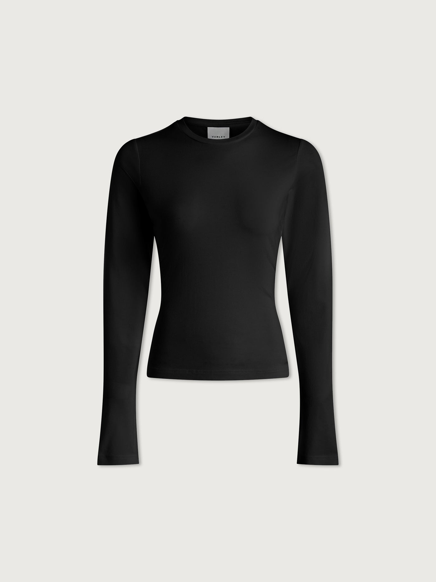 Varley Black Edna Long Sleeve Fitted Tee