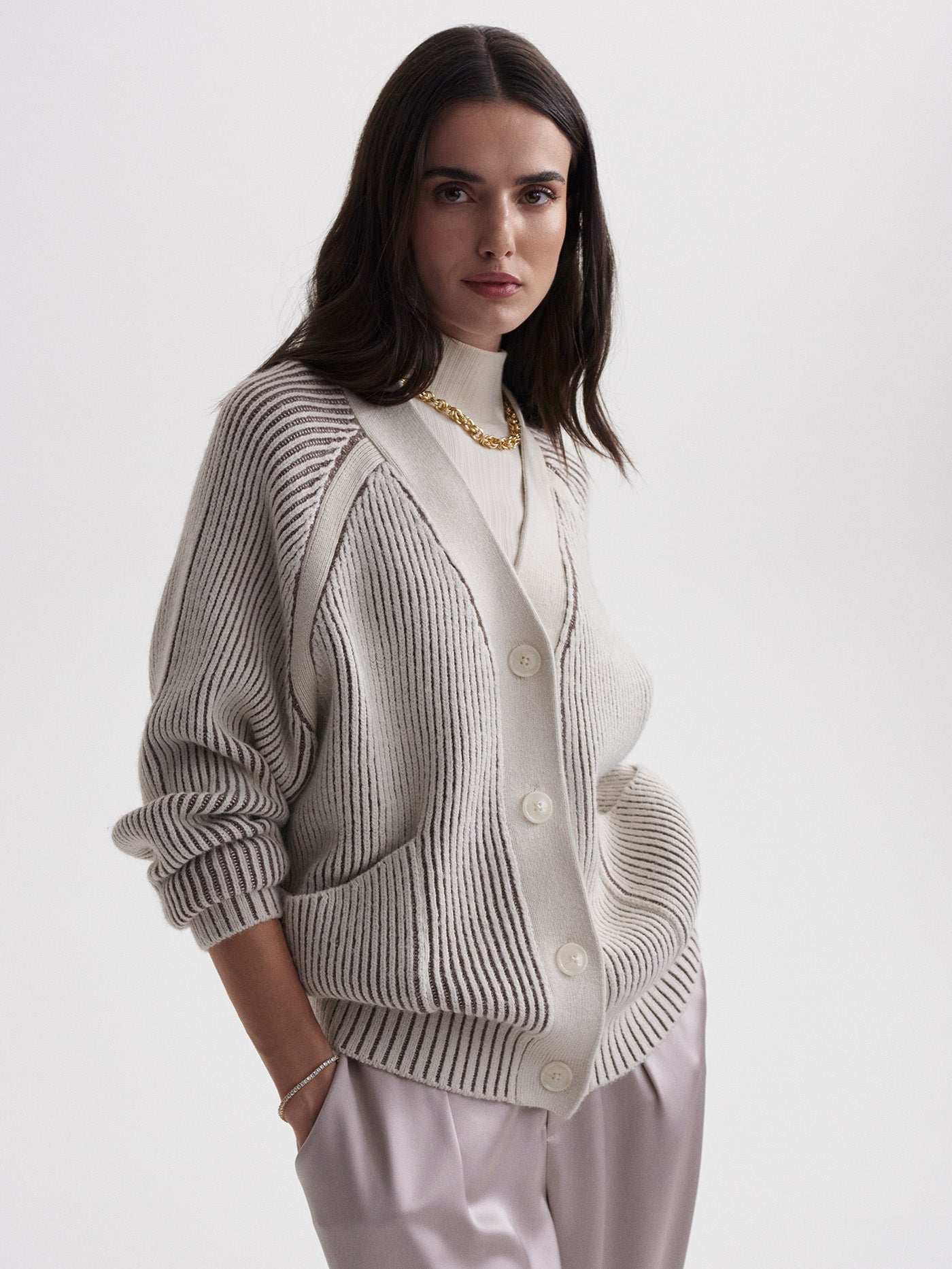 Varley Birch Jude Plated Cardigan
