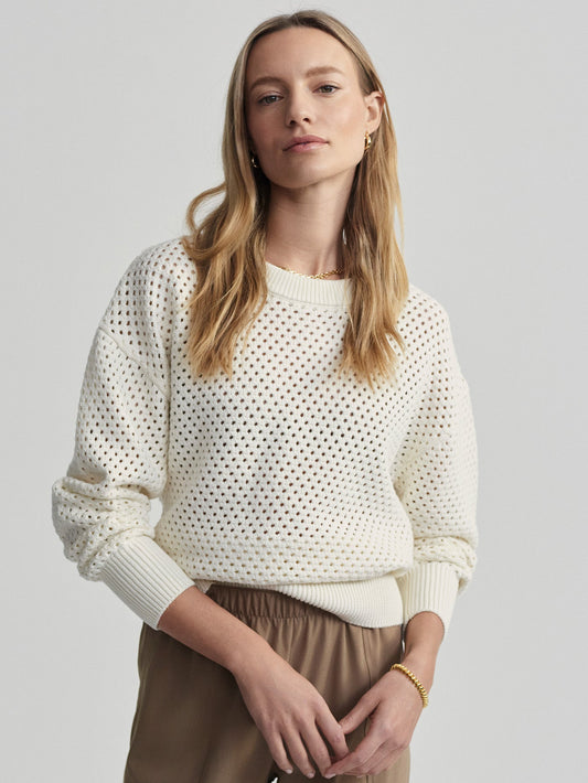 Varley Egret Hester Knit Crew | VARLEY US
