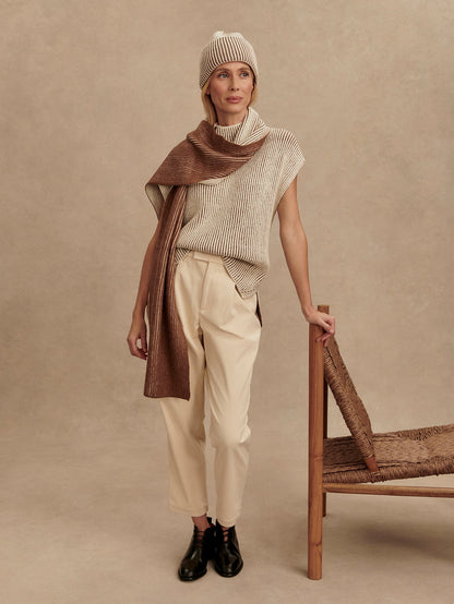 Varley Cocoa Dust Lauren Plated Knit Tank