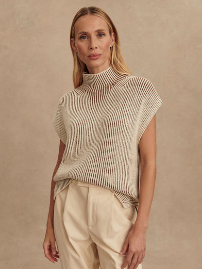 Varley Cocoa Dust Lauren Plated Knit Tank