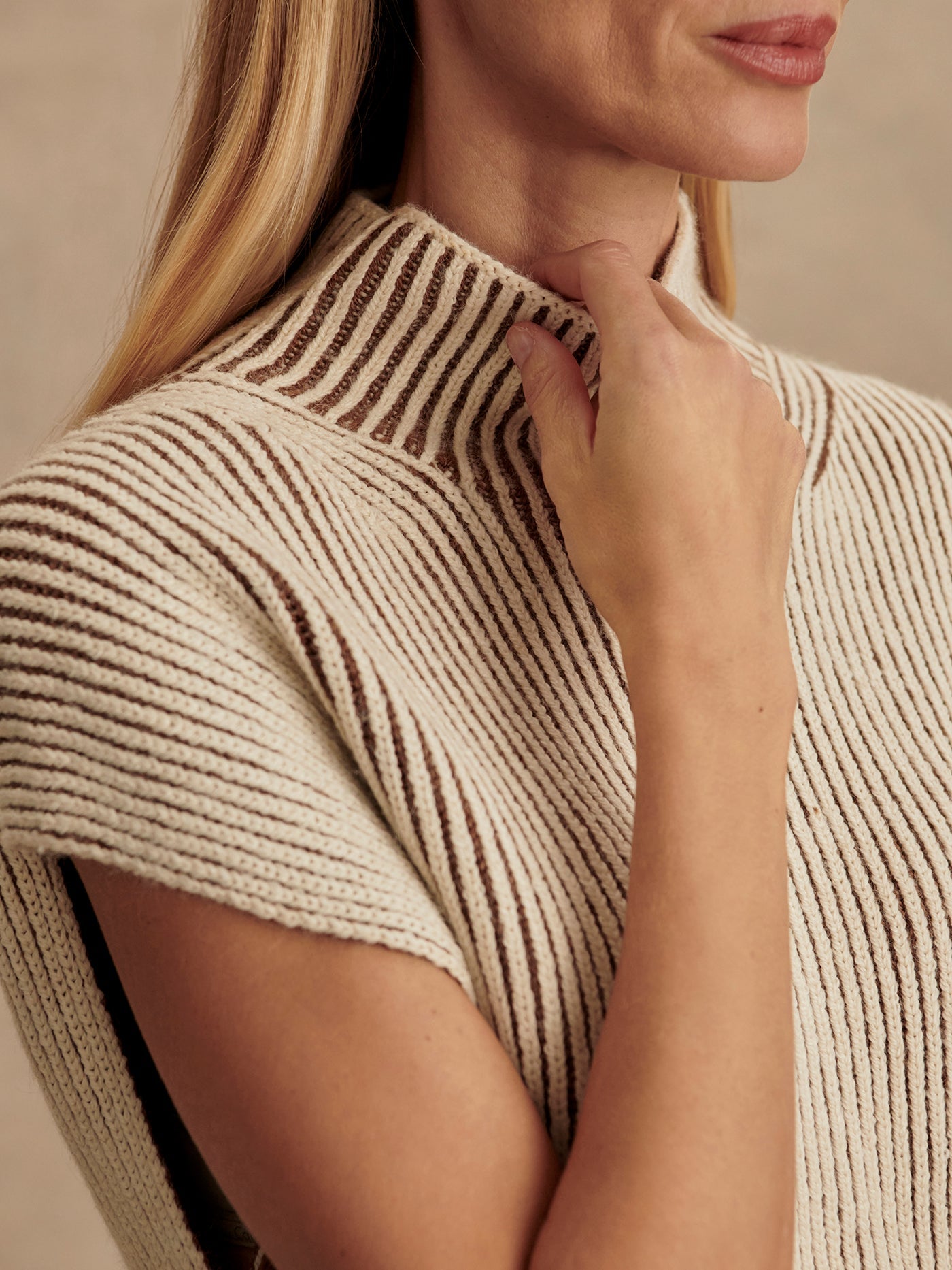 Varley Cocoa Dust Lauren Plated Knit Tank