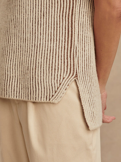 Varley Cocoa Dust Lauren Plated Knit Tank