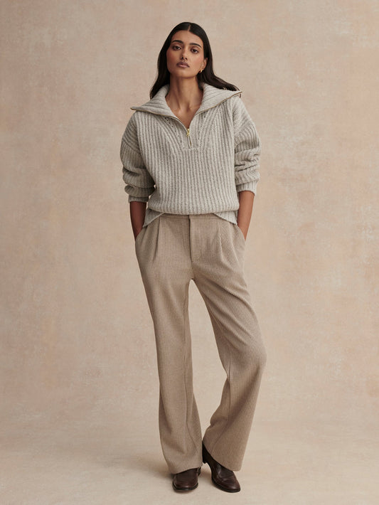 Varley Hazel Flora Half Zip Soft Sweater