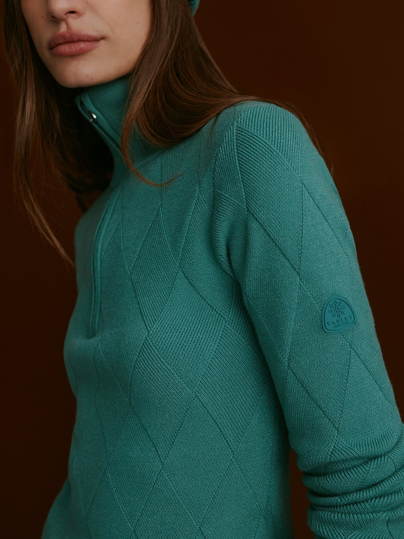 Varley Deep Sea Lawson Half Zip Knit