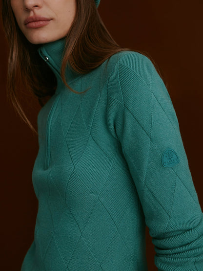 Varley Deep Sea Lawson Half Zip Knit