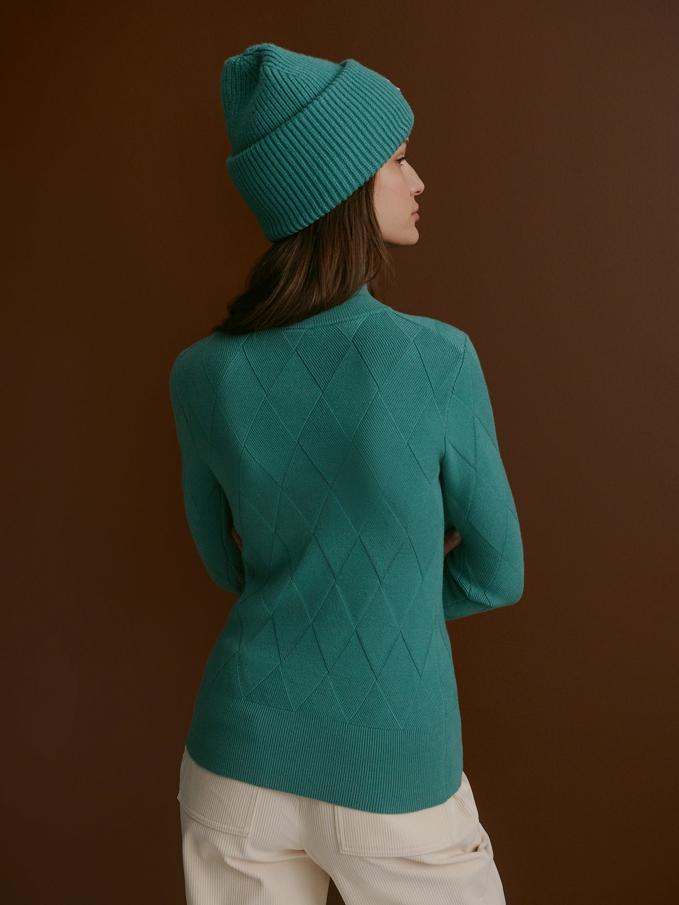 Varley Deep Sea Lawson Half Zip Knit