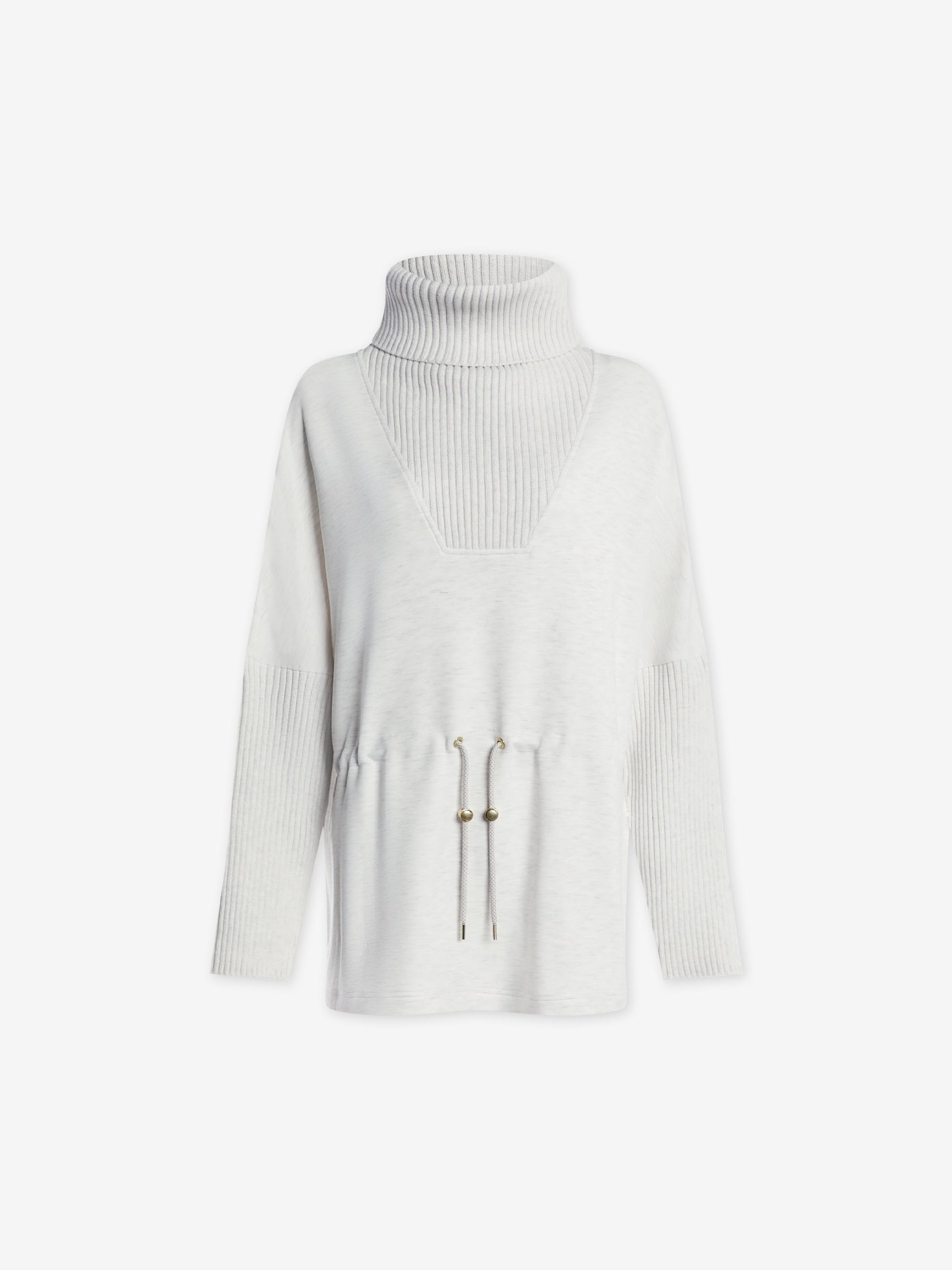 Varley Ivory Marl Suffolk Longline Sweat
