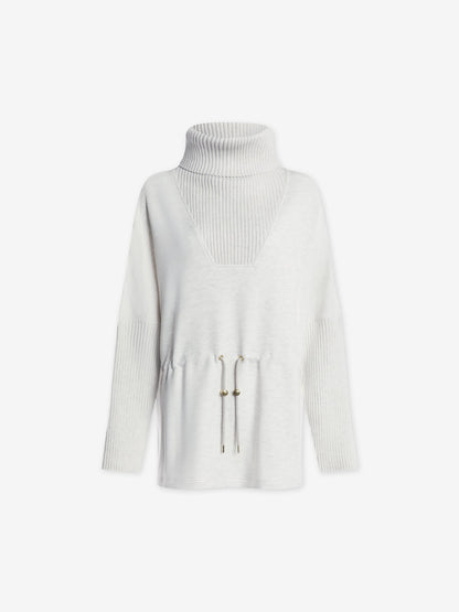 Varley Ivory Marl Suffolk Longline Sweat