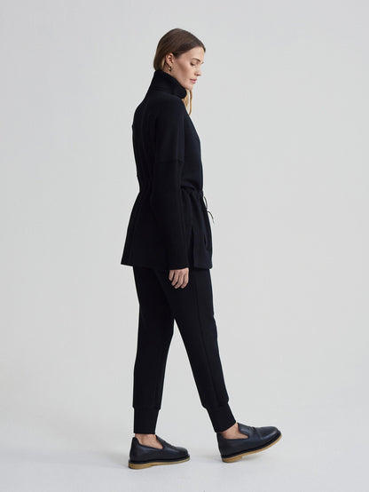 Varley Black Palen Longline Zip Through