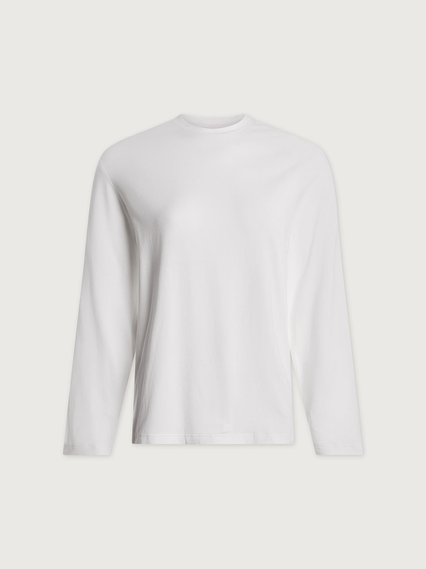 Varley White Leah Long Sleeve Boyfriend Tee
