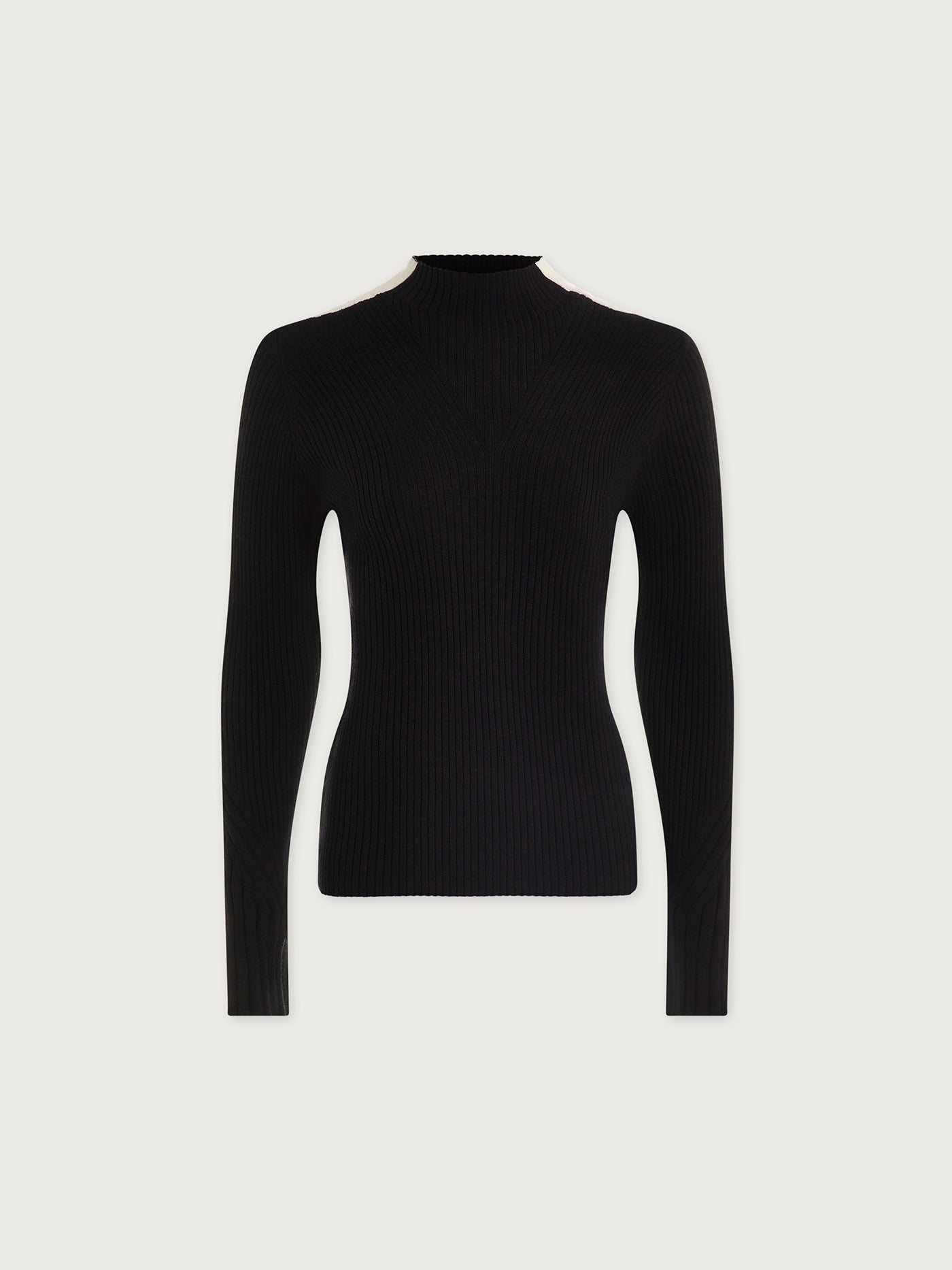 Varley Black Wilshire Mockneck Knit