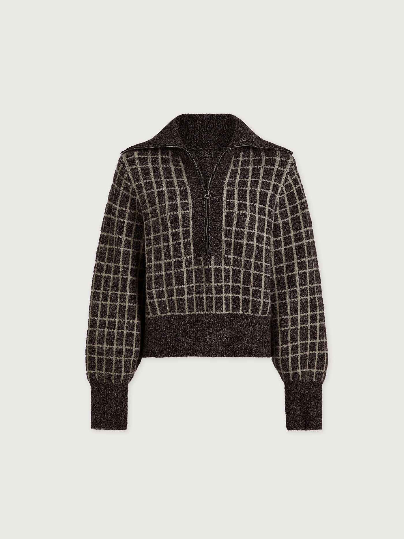 Varley Charcoal Marl Furley Half Zip Knit