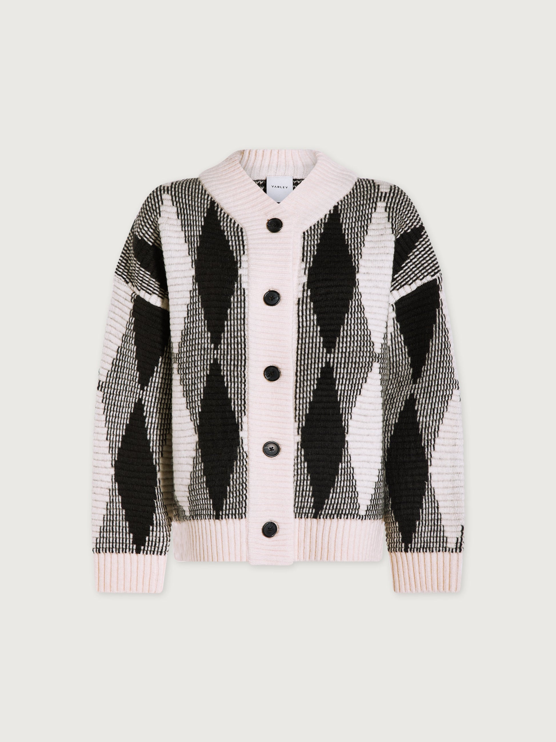 Varley Whitecap Grey Diamond Nancy Jacquard Knit Jacket