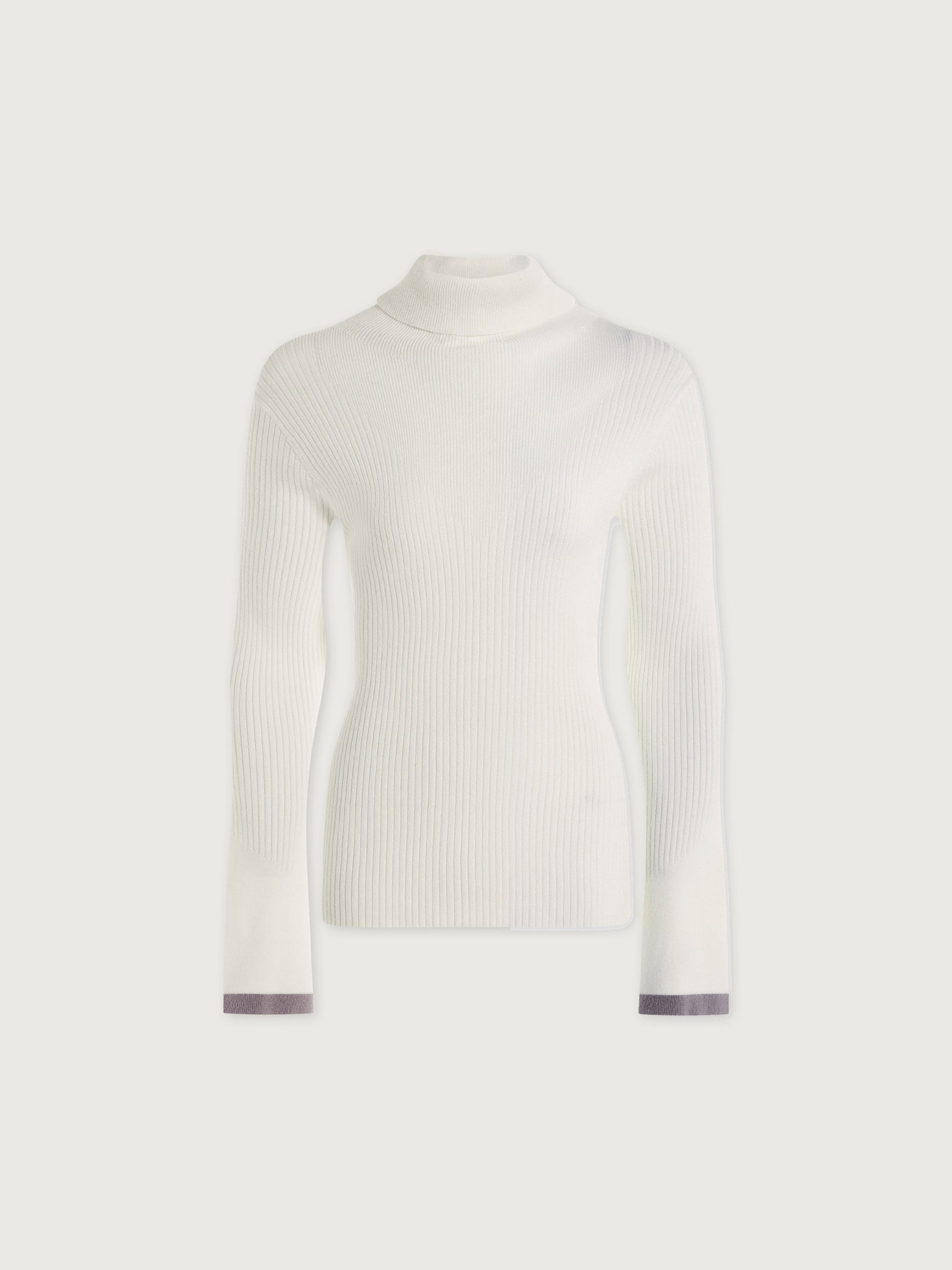 Varley Egret Ravena Rib Knit High Neck Top
