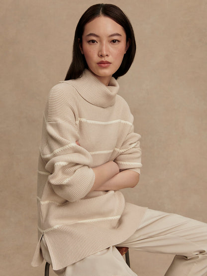 Varley Silver Birch Hamish Stitch Knit Sweater