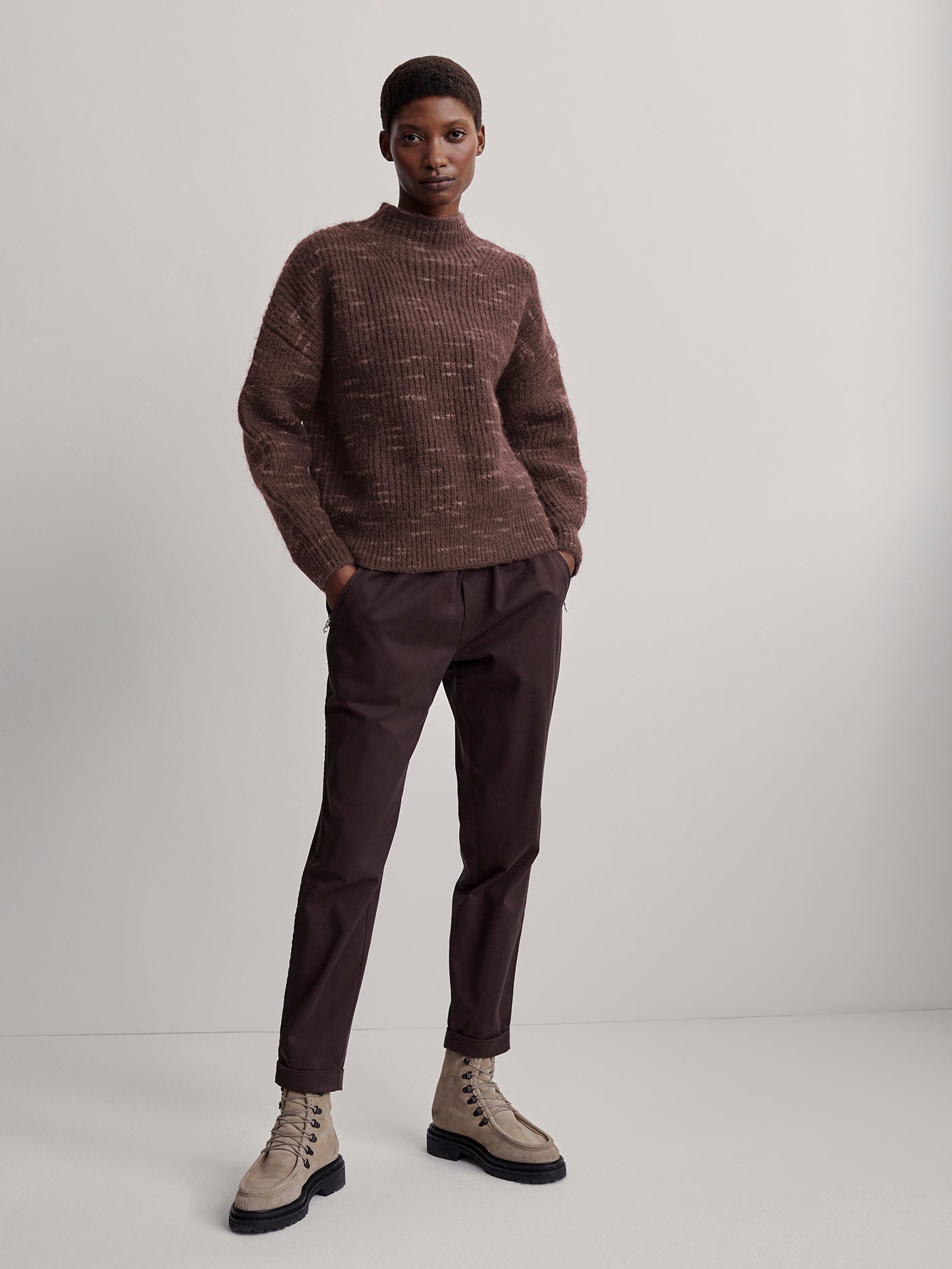 Varley Coffee Bean/ Pale Mauve Albion Knit | VARLEY US