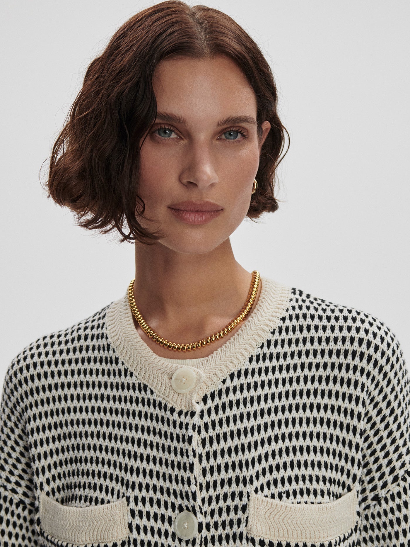 Varley Birch Multi Stitch Tidewell Textured Cardigan