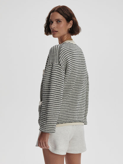Varley Birch Multi Stitch Tidewell Textured Cardigan
