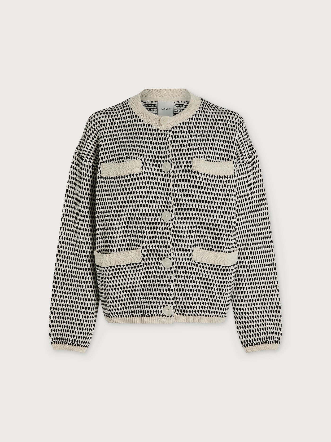Varley Birch Multi Stitch Tidewell Textured Cardigan