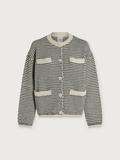 Varley Birch Multi Stitch Tidewell Textured Cardigan