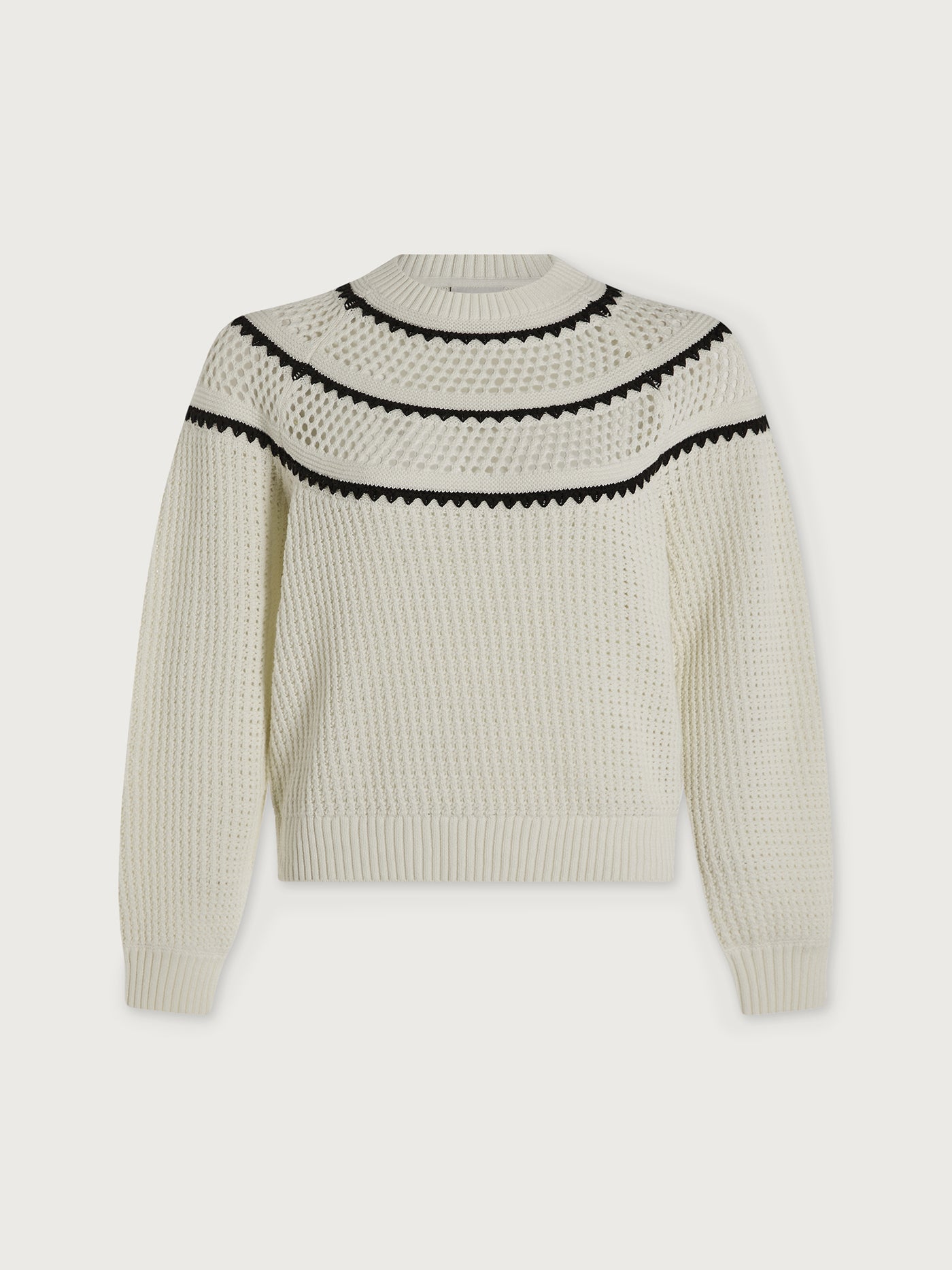 Varley Egret Padbury Pointelle Knit Sweater